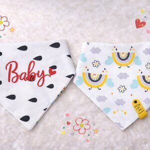 Handmade Reversible Dog Bandana – Fits Up to 12" Neck